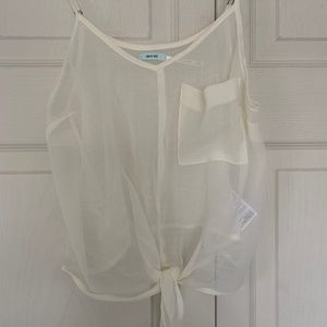 UO Sheer Cami Top with Tie Bottom